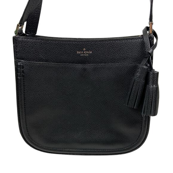 Kate Spade Orchard Street Hemsley Black Pebbled Leather Crossbody With Tassel - Picture 3 of 9